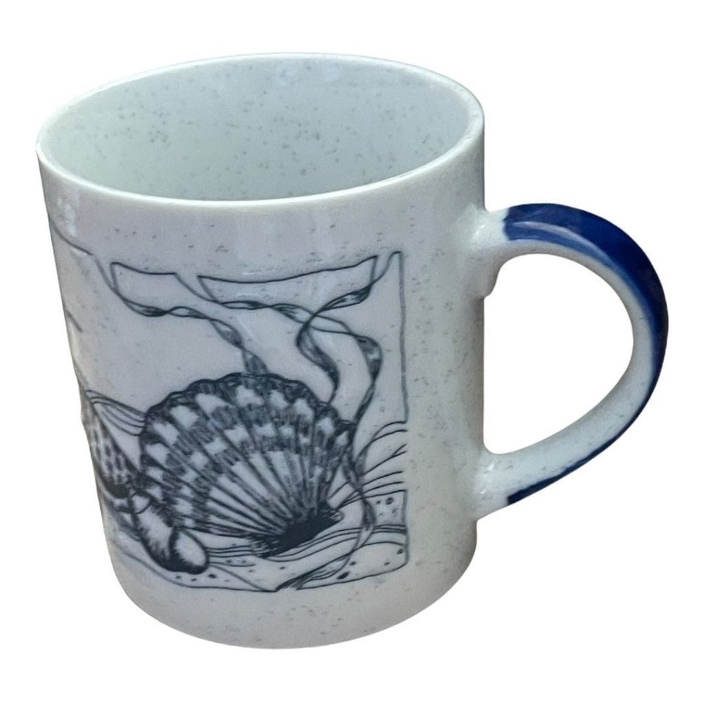 Vintage Cape Shore Beach Blue Speckled Mug